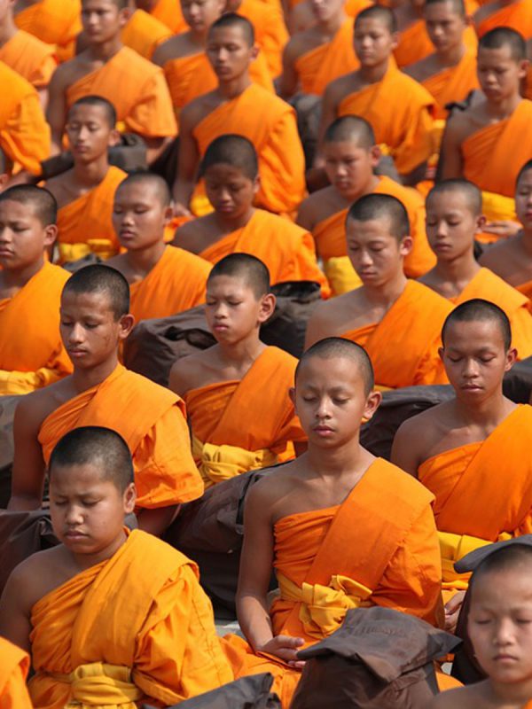 Tailandia monjes en Bangkok